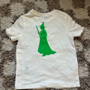 Wicked kids White T-Shirt with Green Wizard Graphic